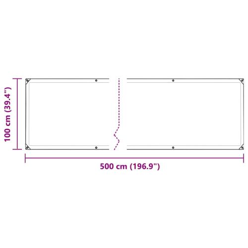 Прозрачен брезент с капси 1x5 м, полиетилен