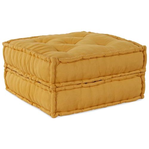 Модулен диван, жълт, 70x70x36, плат