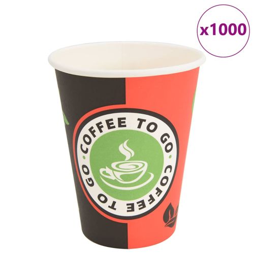 Хартиени чаши за кафе 1000 бр. 12 oz 300 мл червени и черни