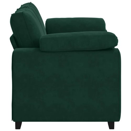 Диван-канапе, тъмнозелен, 160x77x82 см, кадифе