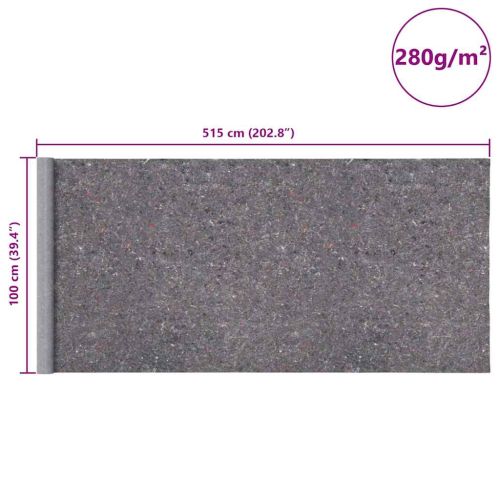 Неплъзгащ се бояджийски полар 5 м 280 г/м² сив