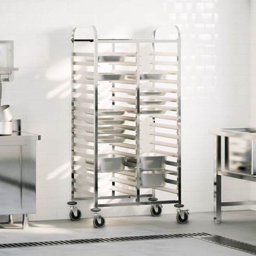 Количка за тави с 32 GN контейнера 75x55x162,5 см неръждаема стомана