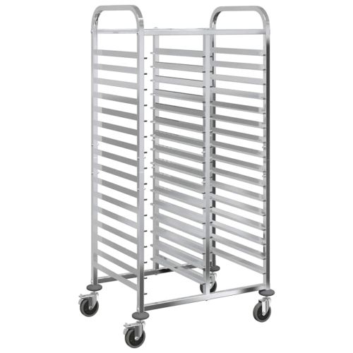 Количка за тави с 32 GN контейнера 75x55x162,5 см неръждаема стомана