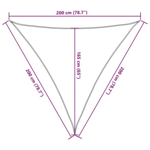 Сенник за слънце, платно, син, 2x2x2 м, 100% полиестер, оксфорд