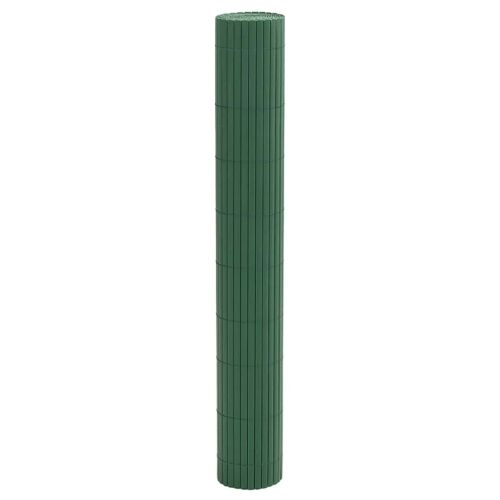 Градинска ограда, двустранна, зелена, 1,8x3 м, PVC