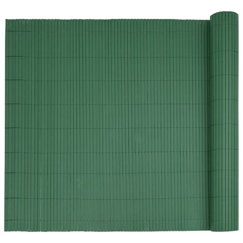 Градинска ограда, двустранна, зелена, 1,8x3 м, PVC