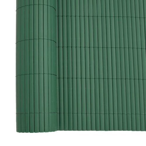 Градинска ограда, двустранна, зелена, 1,8x3 м, PVC