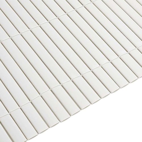 Градинска ограда, двустранна, бяла, 1,8x5 м, PVC