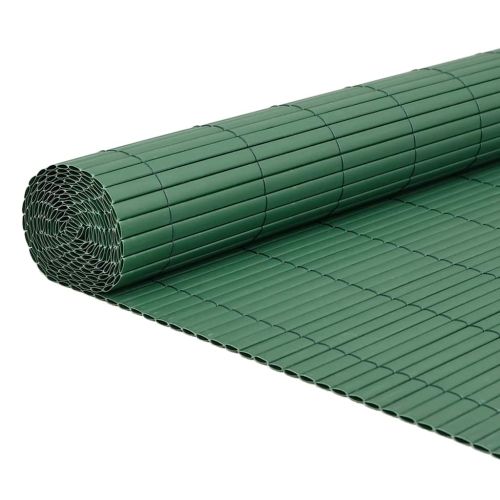 Градинска ограда, двустранна, зелена, 1,8x5 м, PVC
