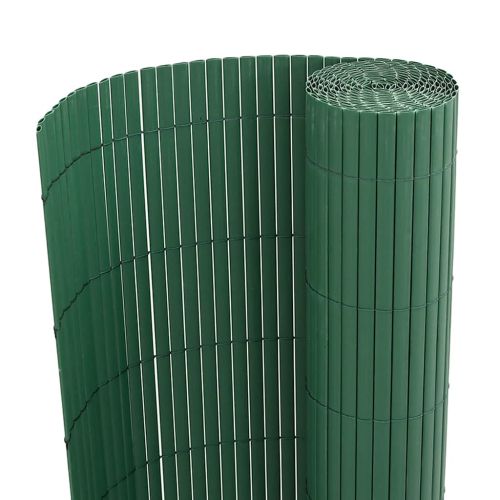 Градинска ограда, двустранна, зелена, 1,8x5 м, PVC
