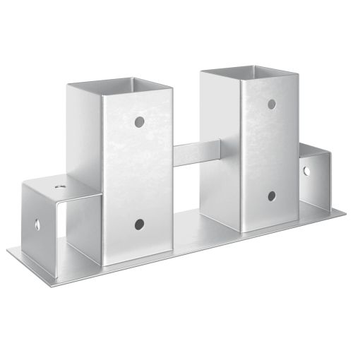 Помощник за подреждане на дърва 12 pcs Сребристо 34 x 10 x 15 см
