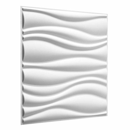 Стенни панели 12 pcs Бяло 50 x 50 cm