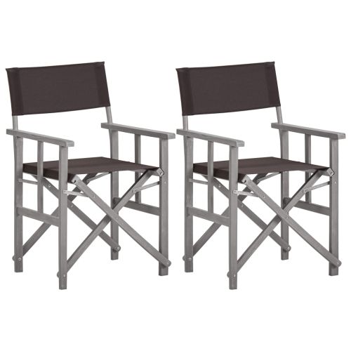 Режисьорски столове, 2 бр, акациево дърво масив