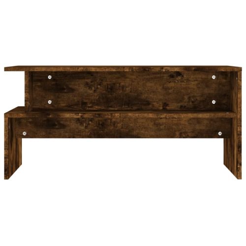 Холна маса, опушен дъб, 90x55x42,5 см, инженерно дърво