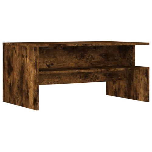 Холна маса, опушен дъб, 90x55x42,5 см, инженерно дърво