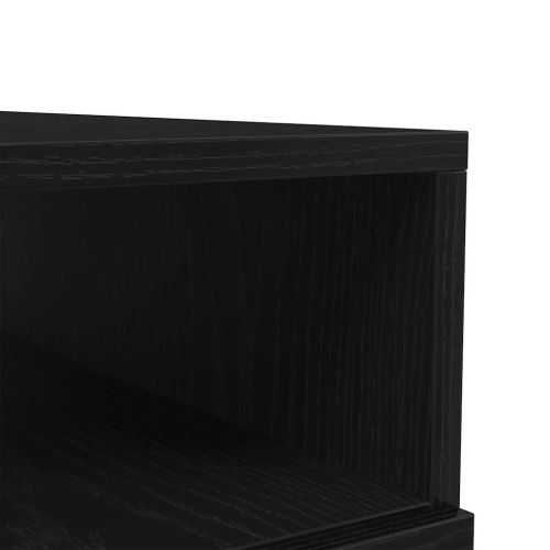 Холна маса с LED осветление, черен дъб, 90x49x40 см