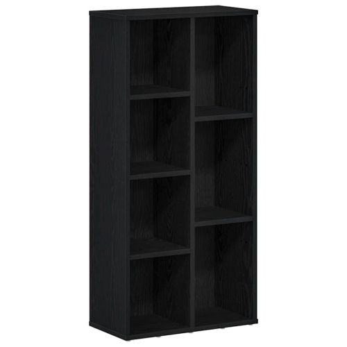 Библиотека, черен дъб, 50x25x104 см, инженерно дърво