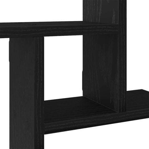 Стенни рафтове, 2 бр., черен дъб, 38x12x38 см, инженерно дърво