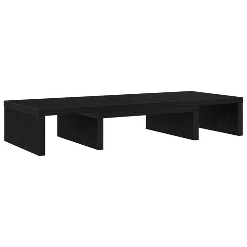 Стойка за монитор, регулируема, черен дъб, 60x24x10,5 см, инженерно дърво