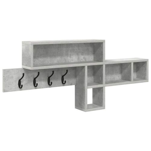 Стенен закачалка за палта Циментено сиво 100 x 12 x 43,5 см