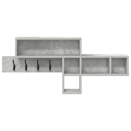 Стенен закачалка за палта Циментено сиво 100 x 12 x 43,5 см
