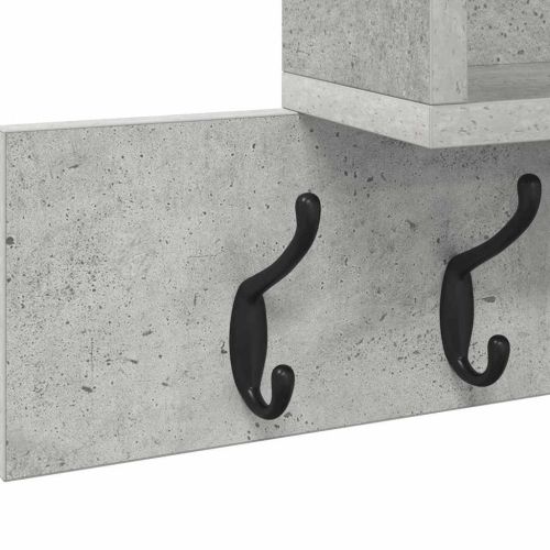 Стенен закачалка за палта Циментено сиво 100 x 12 x 43,5 см
