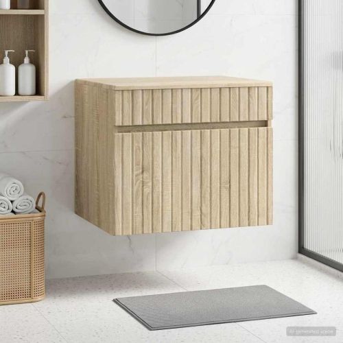 Стенно Баня Кабинет Дъб сонома 59 x 44,5 x 50 см