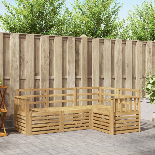 Комплекти дивани 4 pcs Бяло 187,5 x 128,5 x 73 см