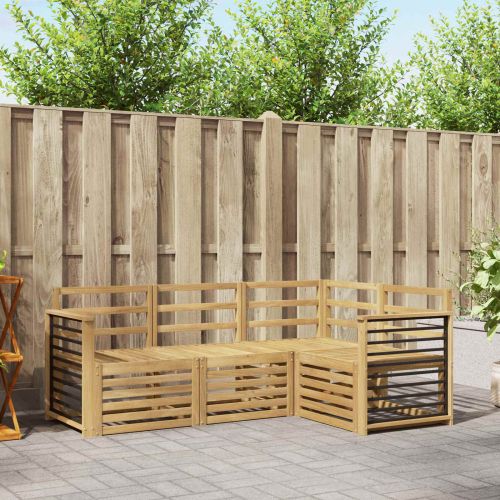 Комплекти дивани 4 pcs Бяло 187,5 x 128,5 x 73 см