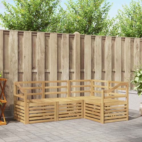 Комплекти дивани 4 pcs Бяло 185,5 x 126,5 x 73 см