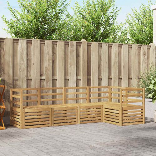 Комплект дивани за открито 5 pcs Бяло 245 x 126,5 x 73 см
