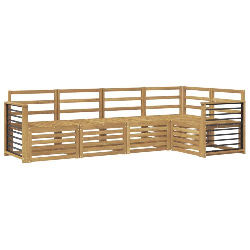 Комплект дивани за открито 5 pcs Бяло 247 x 128,5 x 73 см