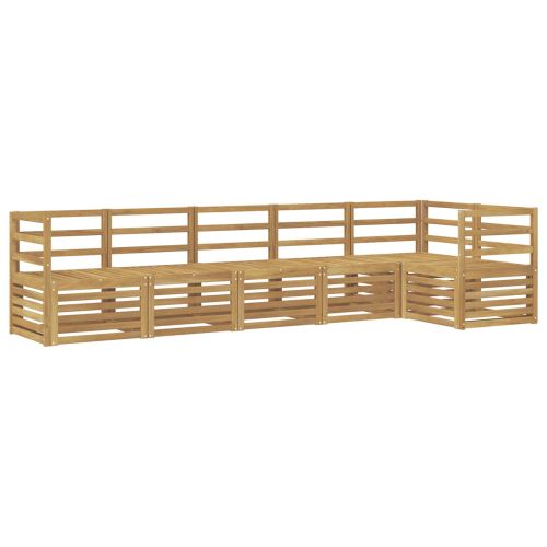 Комплект дивани за открито 6 pcs Бяло 304 x 126,5 x 73 см