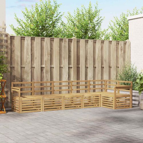 Комплект дивани за открито 6 pcs Бяло 306 x 128,5 x 73 см