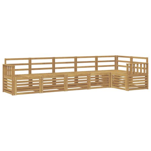 Комплект дивани за открито 6 pcs Бяло 306 x 128,5 x 73 см