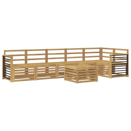 Комплект дивани за открито 7 pcs Бяло 59 x 59 x 37 см