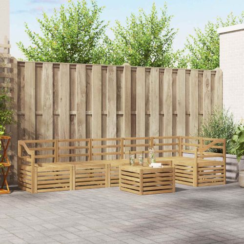 Комплект дивани за открито 7 pcs Бяло 59 x 59 x 37 см