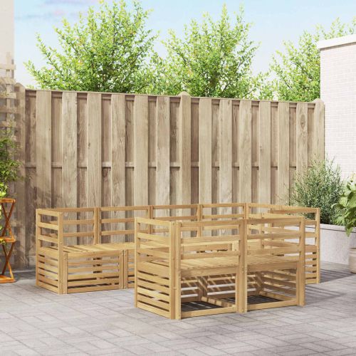 Комплект дивани за открито 7 pcs Бяло 245 x 126,5 x 73 см