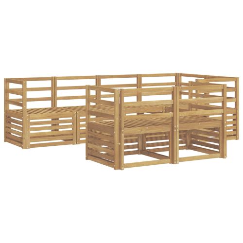 Комплект дивани за открито 7 pcs Бяло 245 x 126,5 x 73 см