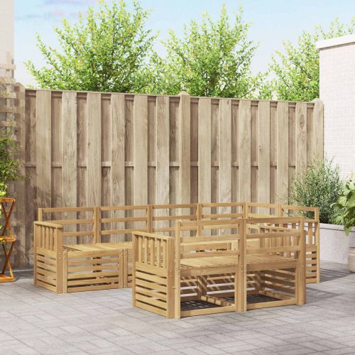 Комплект дивани за открито 7 pcs Бяло 247 x 128,5 x 73 см