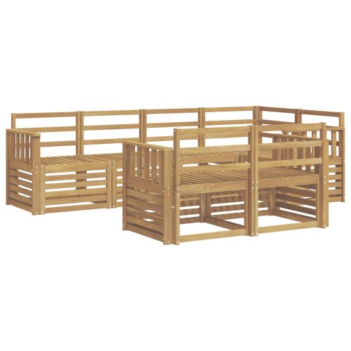 Комплект дивани за открито 7 pcs Бяло 247 x 128,5 x 73 см