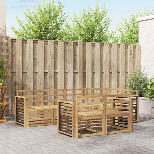 Комплект дивани за открито 7 pcs Бяло 247 x 128,5 x 73 см