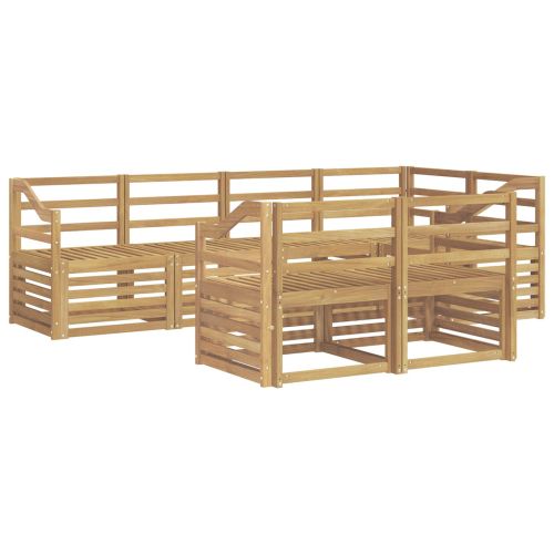 Комплект дивани за открито 7 pcs Бяло 245 x 126,5 x 73 см