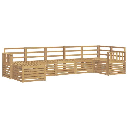 Комплект дивани за открито 7 pcs Бяло