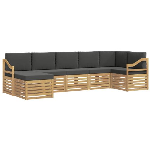 Комплект дивани за открито 7 pcs Бяло и антрацит