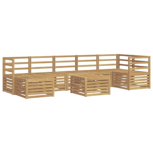 Комплект дивани за открито 8 pcs Бяло 59 x 59 x 37 см
