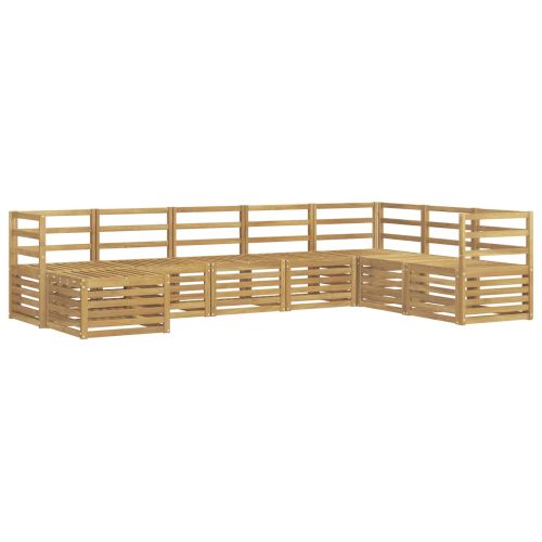 Комплект дивани за открито 8 pcs Бяло 304 x 185,5 x 73 см