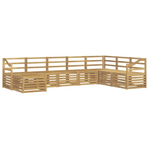 Комплект дивани за открито 8 pcs Бяло 304 x 185,5 x 73 см