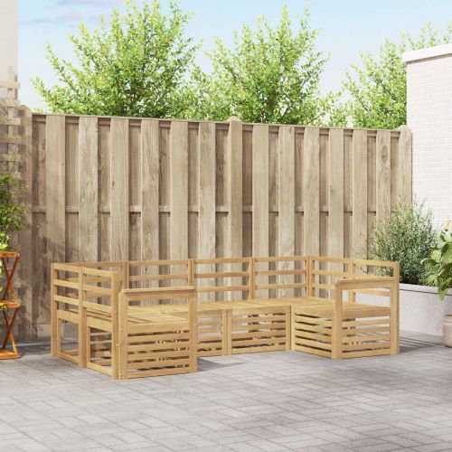 Комплект дивани за открито 6 pcs Бяло 245 x 128,5 x 73 см