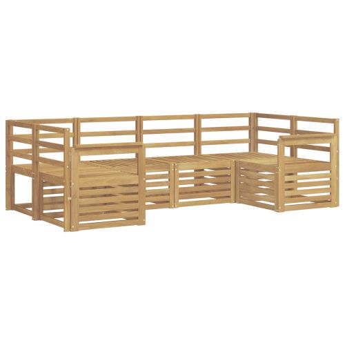 Комплект дивани за открито 6 pcs Бяло 245 x 128,5 x 73 см